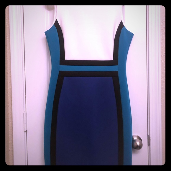 Calvin Klein color block sheath dress size 8 - Picture 1 of 6